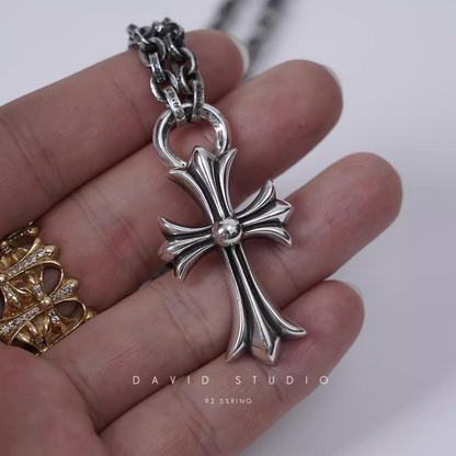 Chrome Hearts Small Cross Pendant With Bail – Paper Chain（Package）