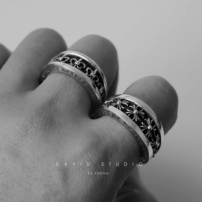 Chrome hearts V-CH Plus/BS Fleur Ring