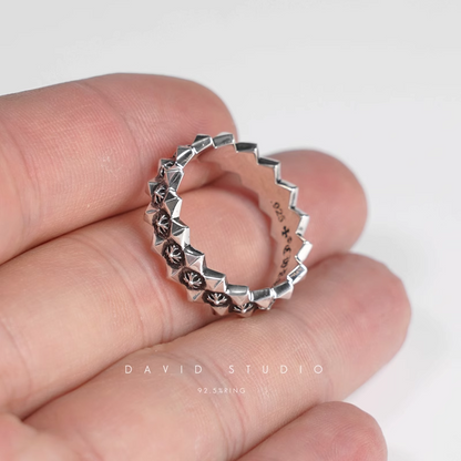 Chrome Hearts CH Plus Ragged Edge Ring