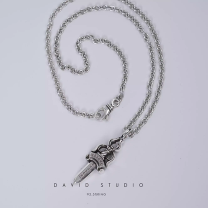 Chrome Hearts Double Dagger Pendant – Roll Chain