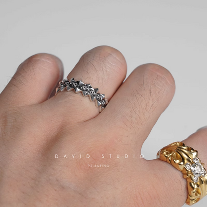 Chrome Hearts CH Plus Ragged Edge Ring