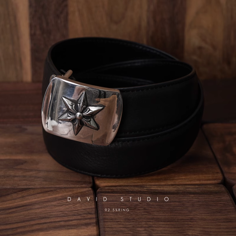 Chrome Hearts Star Buckle Cowhide Belt