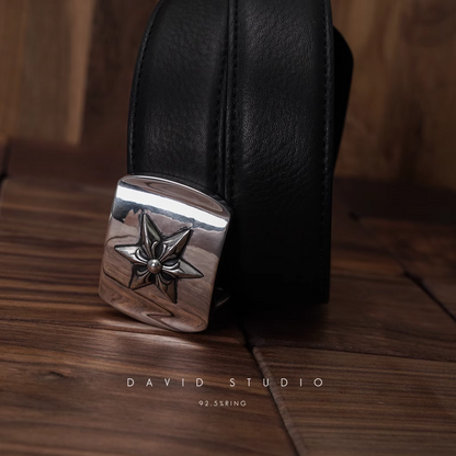 Chrome Hearts Star Buckle Cowhide Belt