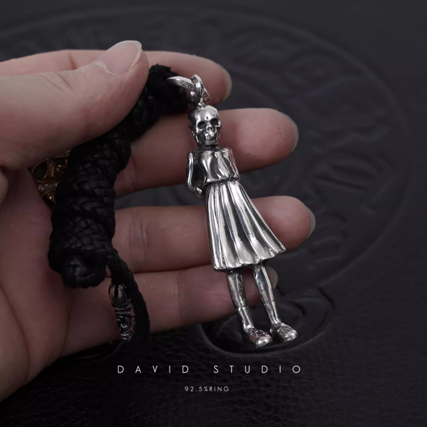 Chrome Hearts Large Foti Skippy Pendant – Leather