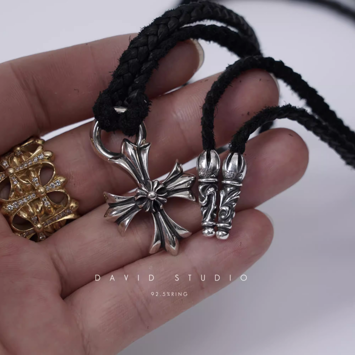 Chrome Hearts Double Plus Charm – Leather