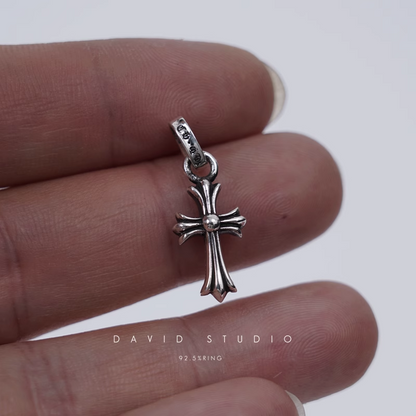 Chrome Hearts Cross Babyfat Drop Earrings