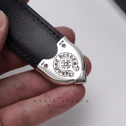 Chrome Hearts Gem Buckle Cowhide Belt