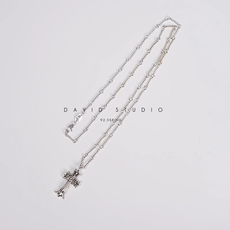 Chrome Hearts Double Cross Charm – Twist Chain