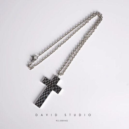 Chrome Hearts Chessboard Cross Pendant – Roll Chain