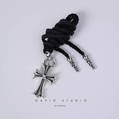 Chrome Hearts Small Cross Pendant With Bail – Leather