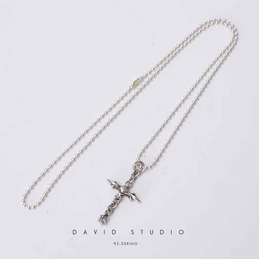 Chrome Hearts Roly Cross Pendant – Ball Chain