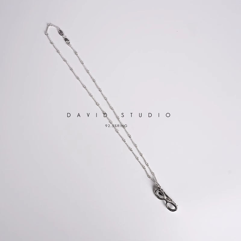 Chrome Hearts Glasses Pendant – Twist Chain