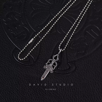 Chrome Hearts Double Dagger Pendant – Ball Chain