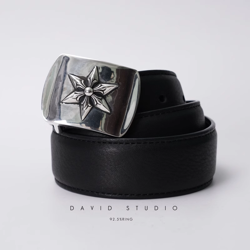 Chrome Hearts Star Buckle Cowhide Belt