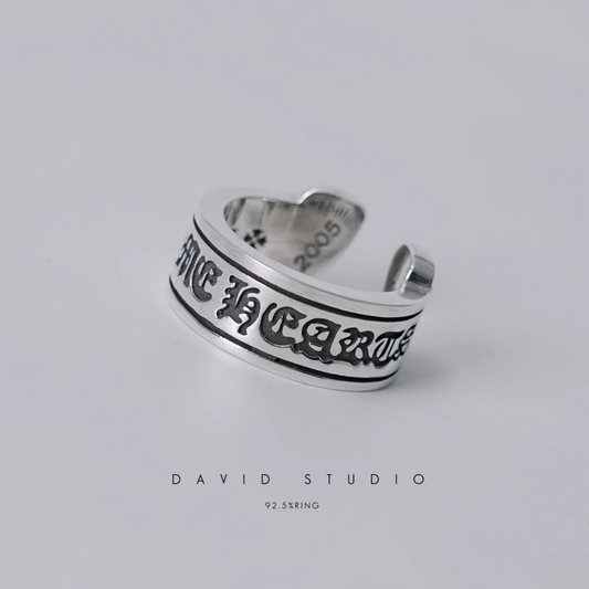 Chrome hearts Scroll Label Ring