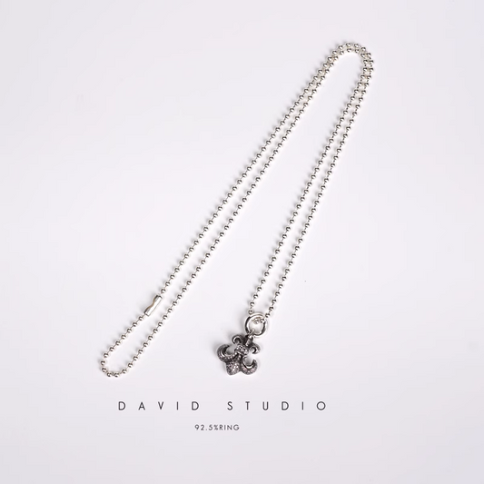 Chrome Hearts BS Fleur Charm With Diamond – Ball Chain