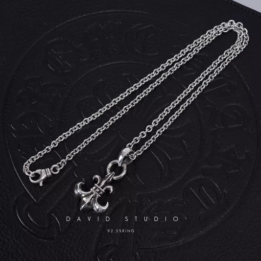 Chrome Hearts BS Fleur Pendant With Bail – Roll Chain