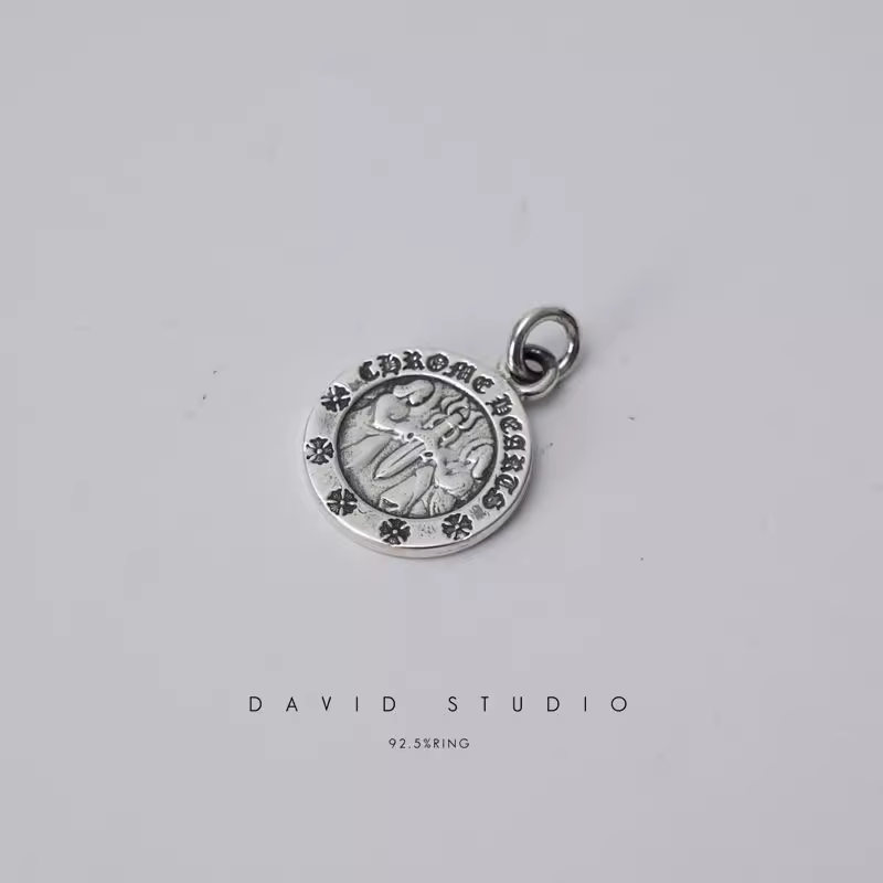 Chrome Hearts Round Angel Medallion Charm