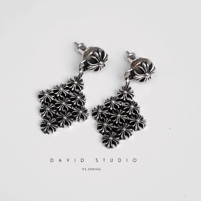 Chrome Hearts Chain Mail CH Plus Earring Small