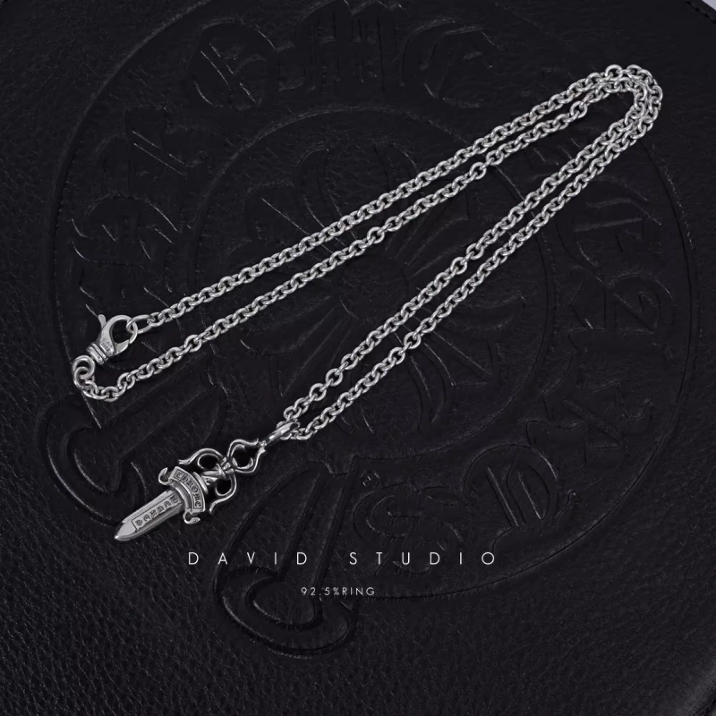 Chrome Hearts Double Dagger Pendant – Roll Chain