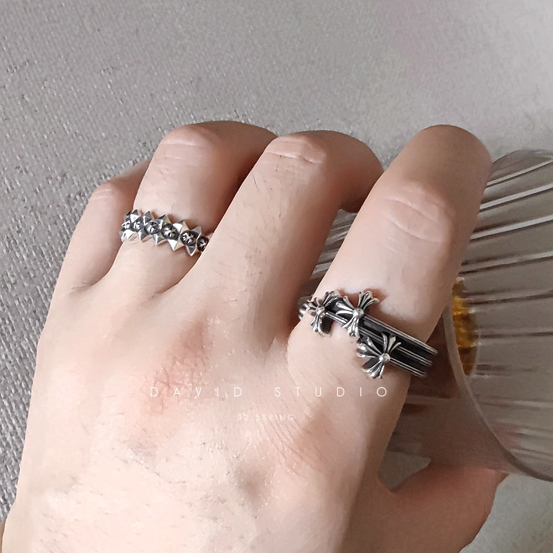 Chrome Hearts CH Plus Ragged Edge Ring