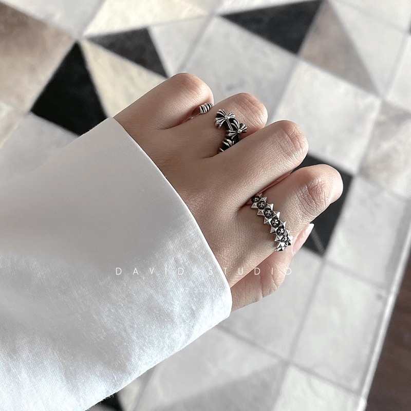 Chrome Hearts CH Plus Ragged Edge Ring