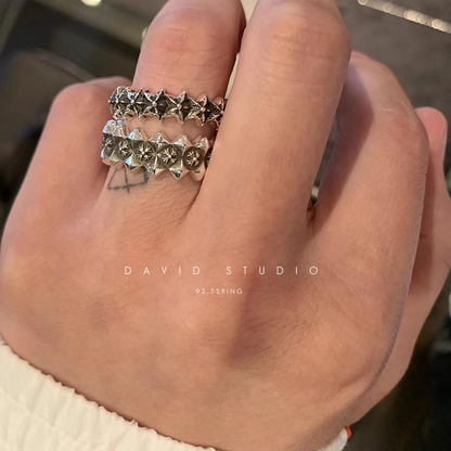 Chrome Hearts CH Plus Ragged Edge Ring