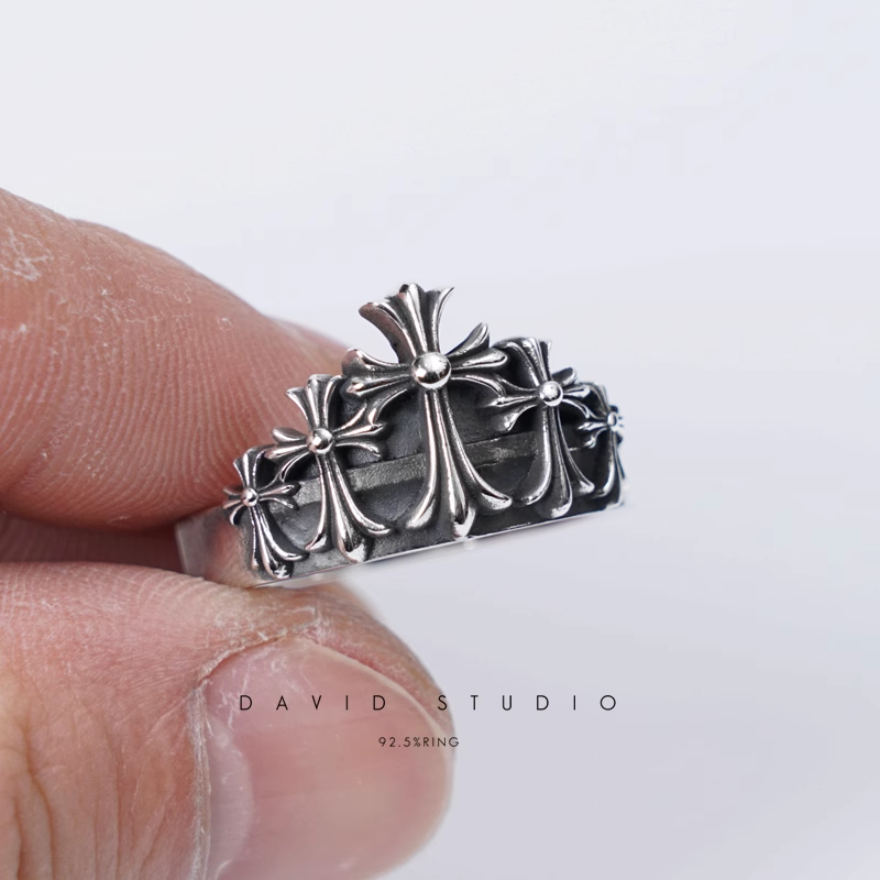 Chrome Hearts Cross Crown Ring