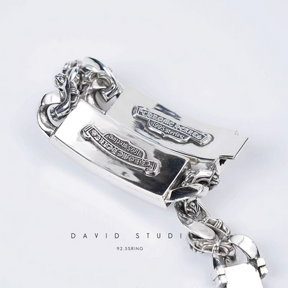 Chrome Hearts Double ID Fancy Link Bracelet