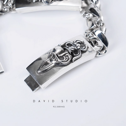 Chrome Hearts Double ID Fancy Link Bracelet