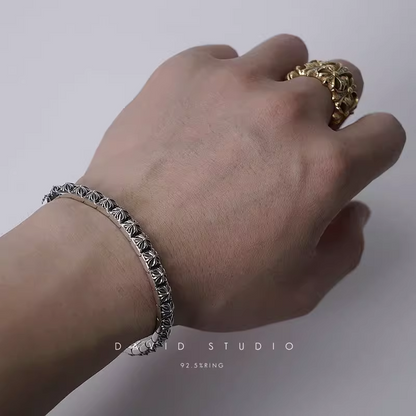 Chrome Hearts CH Plus Pyramid Link Bracelet