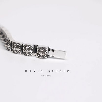 Chrome Hearts CH Plus Pyramid Link Bracelet