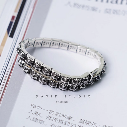 Chrome Hearts CH Plus Pyramid Link Bracelet