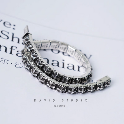 Chrome Hearts CH Plus Pyramid Link Bracelet