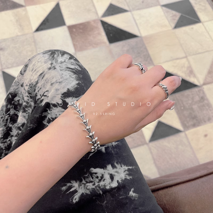 Chrome Hearts Crosstail Bracelet With Logo Tag