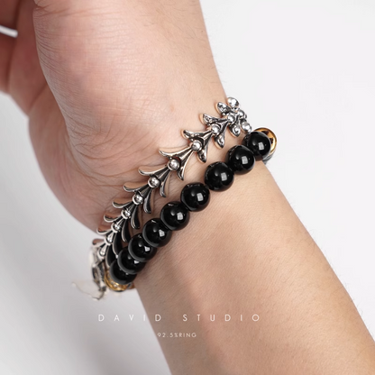 Chrome Hearts Crosstail Bracelet With Logo Tag