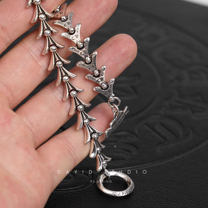 Chrome Hearts Crosstail Bracelet With Logo Tag