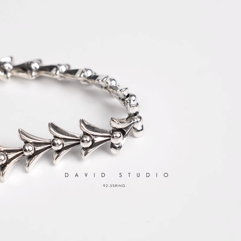 Chrome Hearts Crosstail Bracelet With Logo Tag