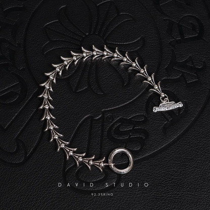 Chrome Hearts Crosstail Bracelet With Logo Tag