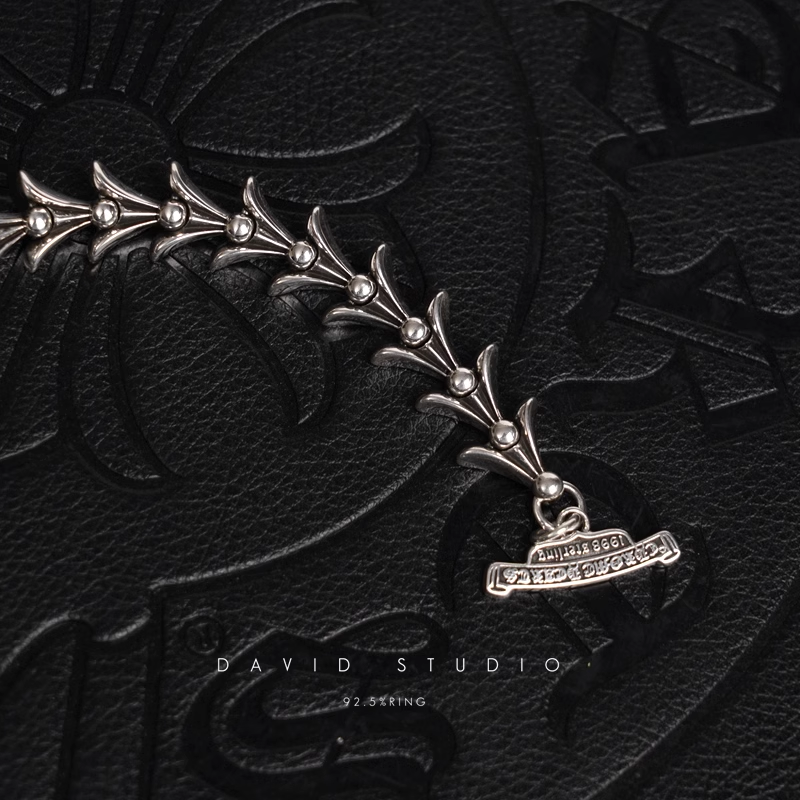 Chrome Hearts Crosstail Bracelet With Logo Tag