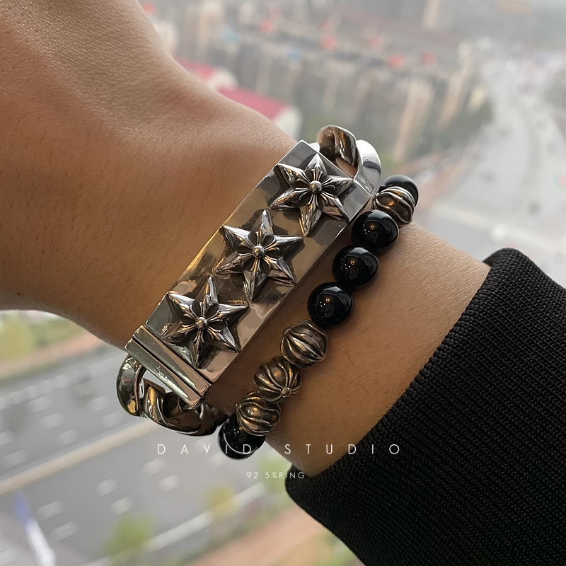 Chrome Hearts 6 Sided Star ID Bracelet