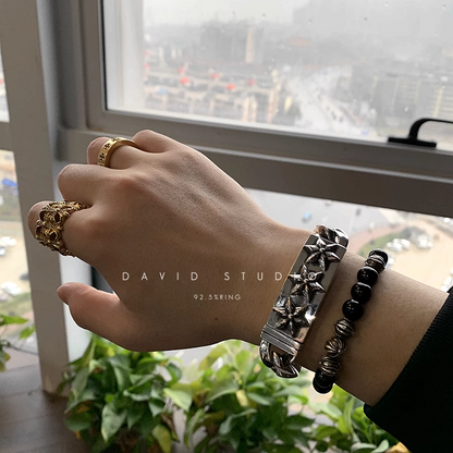 Chrome Hearts 6 Sided Star ID Bracelet