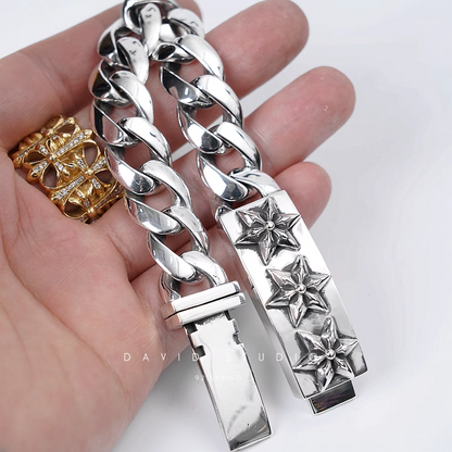 Chrome Hearts 6 Sided Star ID Bracelet