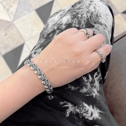 Chrome Hearts Heart Pattern Bracelet