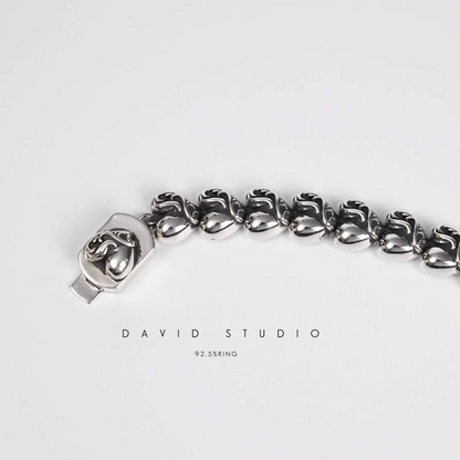 Chrome Hearts Heart Pattern Bracelet