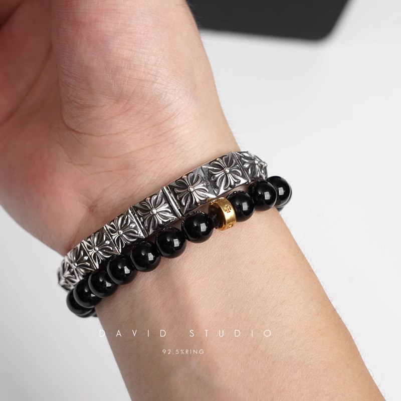 Chrome Hearts CH Plus Square Pattern Bracelet