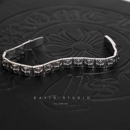 Chrome Hearts CH Plus Square Pattern Bracelet