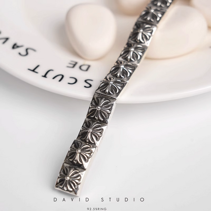 Chrome Hearts CH Plus Square Pattern Bracelet