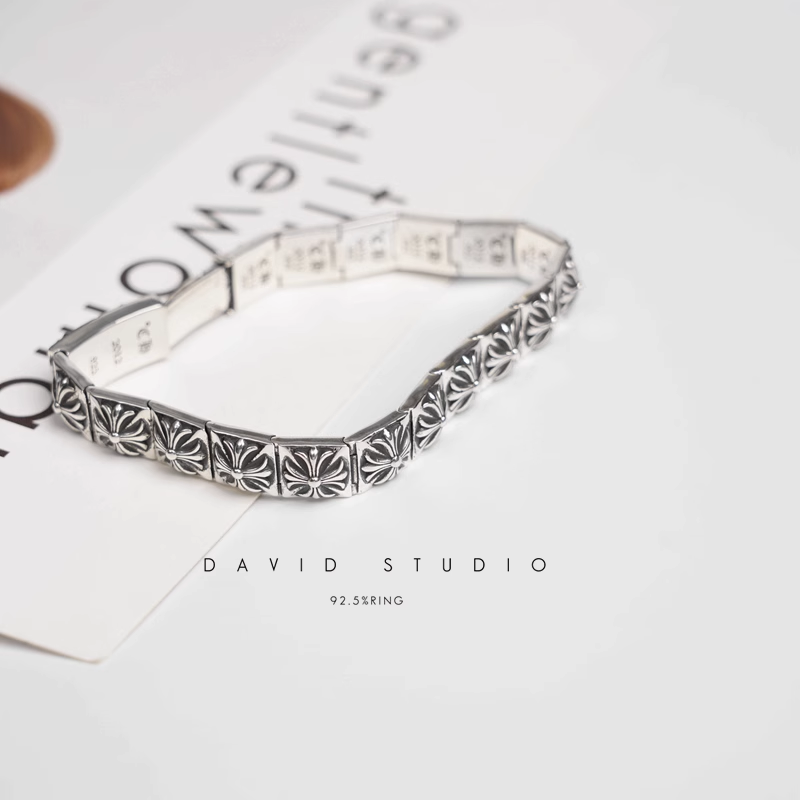 Chrome Hearts CH Plus Square Pattern Bracelet