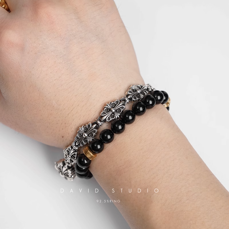 Chrome Hearts Babyfat Cross Fleur Pattern Bracelet